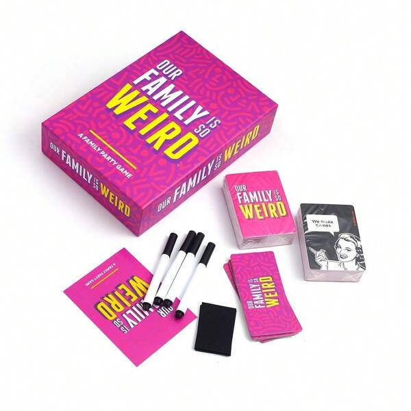 Our Family Is So Weird" Card Game - Hilarious Interactive Party Game For Families, 2-6 Players, 50 Unique Questions, Perfect For Family Night & Parties, High-Quality Paper Cards, Party Card Game|Vibrant Package Design|Bold Graphic Print, Card Games For Family