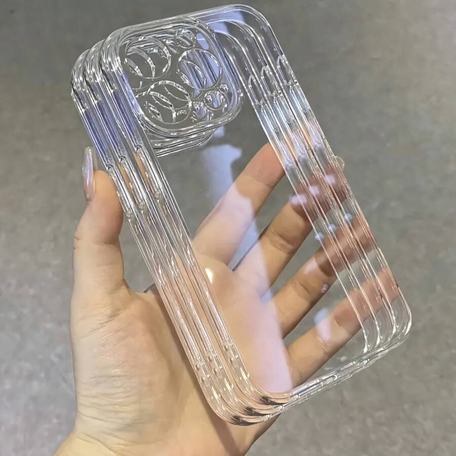 3-Piece Set Simple Transparent Phone Case For IPhone 16 15 14 13 12 11 Pro Max 14 Plus 15 Plus, Stylish Protective Phone Case For Men And Women - 無色 - 查看 1