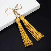 全新硅胶流苏吊坠皮革双流苏钥匙扣包包饰品配件批发礼品 - 彩色 - 查看 26