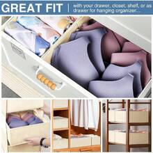 Drawer Organizer For Clothing, 12 Pack Sock Underwear Drawer Organizer Bins, Foldable Fabric Closet Organizers And Storage, Dresser Drawer Dividers For Bra, Scarves, Belt, Tie - Yellow - View 4