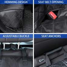 Rear Car Seat Cover, Anti-Dirty Dog Pet Car Seat Protector Pad, Non-Slip Waterproof Scratch Resistant Pet Seat Covers For Cars, Without Zipper For Middle Seat