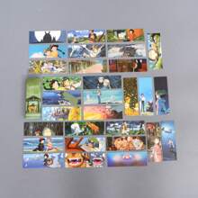 1pc 30 Creative Boxed Landscape Oil Painting Series Paper Bookmarks, Unique Box Design, Ins Style And Artistic Style Small Items, Portable And Compact, Suitable For Birthday Gifts, School And Office Supplies, Travel Souvenir Gifts, Hand Account Collage Embellishments, Drama Reading Marks