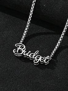 1 chiếc dây chuyền vàng 18K khắc tên cá nhân, mặt dây chuyền tên tùy chỉnh, trang sức tên tối giản, quà tặng cho nữ, kèm hộp quà sang trọng, có nhiều kiểu chữ và kiểu dây chuyền khác nhau để lựa chọn. - Hai lớp-bạc - Xem 9