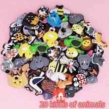 Fun & Creative! 20/30/50PCS Cartoon Animal Shoe Decorations Cartoon Animal Decor Set For Creative Fun