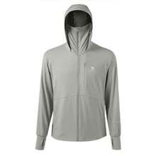 CAMEL CROWN Men's Knitted Sun Protection Clothing, Spring And Summer Outdoor Yarn Sun Protection Cool Black Rubber Fishing Sun Protection Clothing Climbing Jacket - Pale Green - View 4