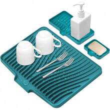 ER Kitchene Dish Drying, Stone Drying Kitchen Counter With Built-In Din, Non-Slip Din Pad With Built-In Din, Heat Resistant Stone Drying, 1Pcs 19. X 17, Greykitchen Accessories