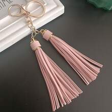 全新硅胶流苏吊坠皮革双流苏钥匙扣包包饰品配件批发礼品 - 彩色 - 查看 17