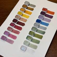 20 Colors Pearl Watercolor Pigment: Metallic Solid Paint Portable Art Kit For Painting - Perfect Holiday Gifts For Artists, Adults, And Professionals,Art Supplies, Paint And Stationery,Back To School,For Office,For School,For Classroom,For Teacher Gifts