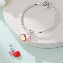 1 Set Accessori per braccialetti fai da te con ciondoli a tema frutta: pera verde, lampone, limone, mela. Un set fresco e dolce per l'estate! Limoni, fiori, api, ciondoli fai da te per vivacizzare l'estate