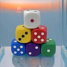 30mm 超大亚克力圆角斑点骰子套装，适用于桌面游戏、派对、万圣节、桌面、KTV、圣诞节和万圣节礼物、数学教学、计数骰子，理想之选