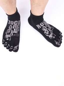 2/1 Paar Socken mit Totenkopf-Klauen Motiv, Gitarren-Jungen Knöchelsocken, Sommer Boden Gitter Zehenstrümpfe, geeignet für den täglichen Gebrauch, Partys, Dating und Bühnenauftritte