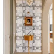 2pcs/6pcs/10pc3D Wallboard Adopts Foam Peeling And Pasting, Kitchen And Bathroom Splash Shield, Marble, Wood Grain Decorative Tiles, Used For Interior Wall Decoration, And Modern Wallboard Is Suitable For Kitchen, Bathroom, Bedroom, TV Background