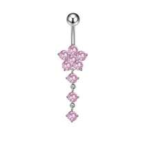 1 pieza Piercing para el ombligo con diseño simple de cabeza de gato/corazón, estilo mariposa de clip, sin necesidad de perforación, variedad de estilos