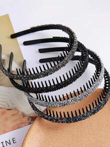 2 Stück/Set vielseitige bunte Strass Haarreife für Frauen, können verwendet werden um lose Haare zu fixieren, geeignet für den täglichen Gebrauch und zum Waschen, verleihen einen modischen und eleganten Touch, Haarband, Haarreifen