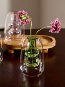 Cirelle 1 pieza Botella difusora de aromaterapia de vidrio transparente con botella de aceite esencial y varilla aromática - Decoración de mesa Rama, suministros para la sala de estar, suministros para el dormitorio, suministros para la oficina/sala de estudio, suministros para restaurantes de alta gama, suministros para hoteles de alta gama, decoración de B&B, regalos para mujeres/niñas/novias