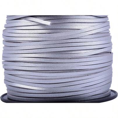 Konmay 100 Yards 2.65mm Micro Fiber Lace Faux Suede Leather Cord on Rolls for Jewelry Making
