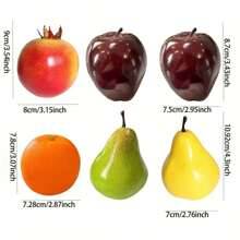 Paquete de 20 piezas de fruta artificial, frutas falsas para decoración del hogar, set de fruta simulada, decoración para fiesta festiva, modelos de frutas para toma de fotos, fresas, mangos y plátanos falsos