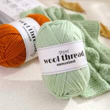 300g 100% reine Strickwolle, ideal für handgemachte Pullover, Mützen, Schals zum Warmhalten im Herbst/Winter, 1 Stück = 6 Knäuel = 300g