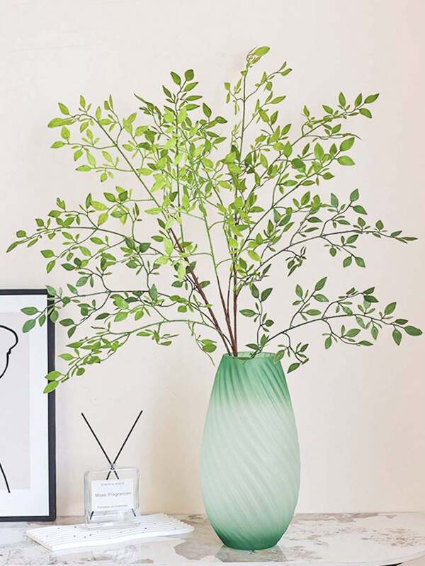 New Simulation Of Green Plants, Single Branch Multi Fork Southern Bamboo, Indoor Living Room Decoration, Artificial Green Plants, Photography Props, DIY Flower Arrangement
