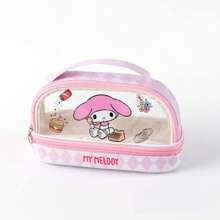 Sanrio 1 Stück Sanrio neue transparente Zweischicht-Federtasche, großer Kapazität 3D Cartoon Stiftemäppchen für Grundschüler/Mittelschüler, minimalistischer multifunktionaler Stiftkasten, Schülerbedarfsartikel, Schule wieder los