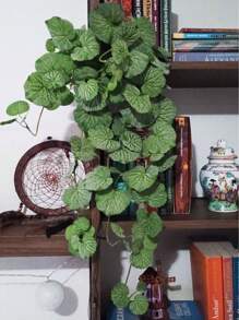 40/70cm Artificial Hanging Vines Fake Begonia Plants Silk Grape Rattan Real Touch Vivid Vine Leaves Hanging Scindapsus Garland For Home Garden Indoor Balcony Decor Without Pot 1pc