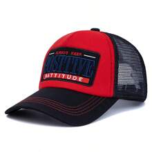 JZML 1pc Men's Letter Embroidered Truck Driver Cap