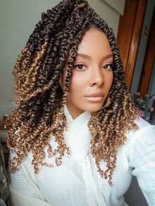 9*6 Lace Wig Braided With Curly Hair Synthetic Fiber Heat Resistant 14 Inch Short Braided Wig For Summer For Women