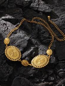 1pc Women's Bohemian Style Vintage Metal Waist Chain Halloween Summer, School Fall, Autumn, Halloween