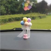 1pc Cute Swaying Balloon Car Decor, Creative Confession Balloon, Spring Dashboard Center Console Decoration, For Car Interiors And Home Decor