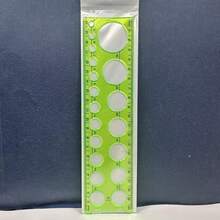 19-Hole Geometry Circle Drawing Template Ruler, Round Hole Ruler Circle Template For Students Geometry Drawing Arts & Crafts Tool Back To School - 20cm - View 21