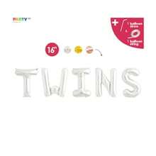 TWINS Letter Balloons | Air Fill Only | Twins Balloon Banner | Its Twins Balloons Gender Reveal Party Twins Banner | Shower DecorationDefault Golden Balloon - Multicolor - View 11
