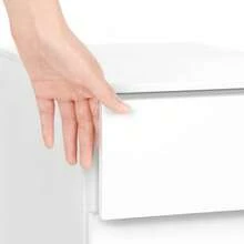 Caisson de Bureau Metal, Caisson de Rangement Mobile, avec roulettes et Serrure, pour Documents et Dossier Suspendu, avec 3 tiroirs, 30 x 45 x 60/39 x 52 x 60 cm Blanc - Blanc - Voir 6