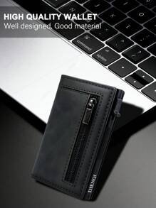 Anti-Theft Credit Card Holder Men Wallets Rfid Blocking Aluminum Leather Pop Up Minimalist Wallet Cardholder Wallets For Men