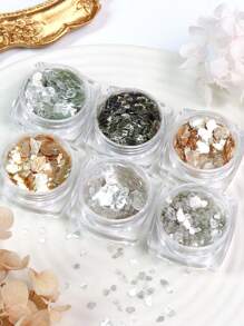 6 couleurs/set de paillettes de remplissage en mica marbré asymétrique, pour les matériaux de remplissage de moules en résine époxy, fournitures artisanales DIY pour les projets artistiques décoratifs, fournitures de coulée de bijoux