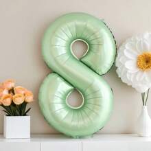 32inch Retro Olive Green Number Balloons|Foil Metallic Birthday Party Decorations| Individually Packaged Collapsible Number Balloons Photo Props|For Birthday, Anniversary, Holiday Decor