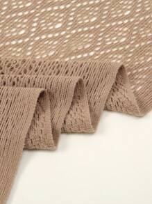1 Stück einfarbiger Dreieck-Schal mit Quasten aus Strick für Damen, neuer Stil für Herbst/Winter