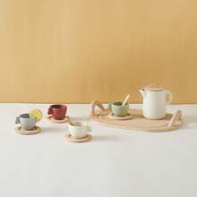 幼儿角色扮演下午茶套装，可水洗柔软硅胶玩具，早教角色扮演玩具套装 - 彩色 - 查看 9