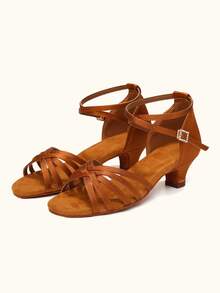 Women's Latin Dance Shoes, Low-Heeled Dance Sandals, Social Dance Shoes, Beginner Dance Shoes