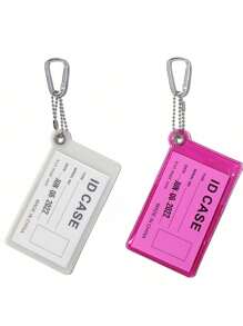 1 pieza Soporte transparente para tarjeta de autobús, protector de tarjeta de identificación/tarjeta de crédito, accesorio antiperder para mochila (tarjeta no incluida) para billetera de mujer, mini billetera, monedero, llavero de tarjetero