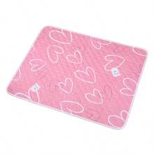 1 szt. Wodoodporna mata na mocz dla zwierząt z uroczym, kreskówkowym wzorem, oddychająca, lekka i zmywalna, odpowiednia na każdą porę roku, losowe cięcie wzoru, nie nadaje się do prania w pralce, spód nie jest wodoodporny