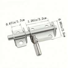 No-Drill Stainless Steel Door Latch, Thickened Surface Mount Bathroom Door Lock, Old-Fashioned Wood Door And Window Anti-Theft Bolt