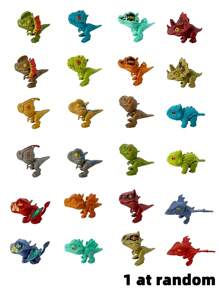 Hay 5 paquetes para elegir: 1-4 pulgadas Juguetes de dinosaurios que muerden los dedos, hechos de plástico ABS, juguetes de dinosaurios que simulan animales dinosaurios, juguetes lindos para aliviar el estrés, con una variedad de colores y formas que incluyen pequeños Tiranosaurio Rex, Triceratops, Velociraptor y otros dinosaurios.
