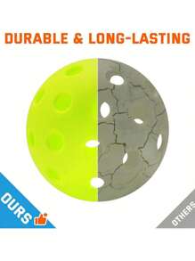 12pcs Pickleball Net Bag Packed USAPA Approved Outdoor Pickleball 40-Hole 74mm High Elastic Molded Pickleballs