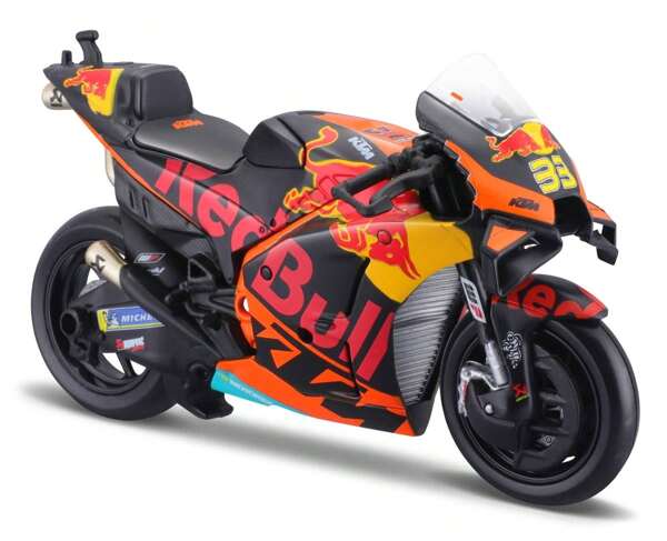 Burago 1:18 Red Bull KTM RC16 (KTM Factory Racing) MotoGP 2021 - #33 Brad Binder Druckguss-Motorrad Modell Spielzeug, Simulationsfahrzeuge, Sammlerstück, Hobbys, Spielzeug-Motorrad, gebundene Ausgabe, Weihnachts- oder Geburtstagsgeschenk