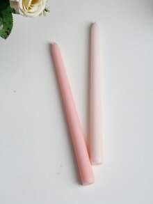 2pcs/6pcs 9.84in Colored Long-Pole Smokeless Soy Wax Candle, Wedding Table Decoration, European Romantic Candlelight Dinner Atmosphere Decorative Pole Wax, Wedding Festival Home Decoration, A Gift For Family - Multicolor - View 13