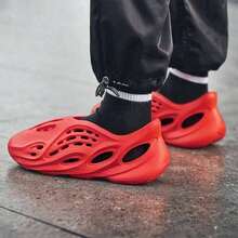 Foam Runners Shoes For Men Women, Soft Cloud Slides Slippers Non-Slip Walking Sandals, Beach Platform Pillow Sandals Lightweight Slip-On Foam Runners, Outdoor Quick-Drying Sports Slides - 橘色 - 查看 6