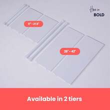 Tension Rod Shelving Expandable Closet Tension Shelf Storage Rack - No Drill Cabinet Tension Rod Shelf Closet No-Slip |   Shelves Cabinet (NO Screw Installation) - Large ( 29"- 41" ) - View 8