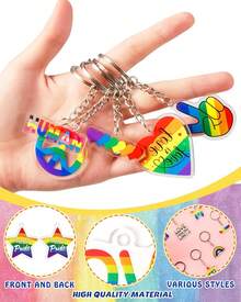 Gay Keychain Lgbtq Accessories Bulk Gay Stuff Men Women Keyring Transgender - classic - 查看 11