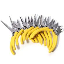 Stainless Steel Yellow Pliers, Mini Crimping Pliers, DIY Craft Tools, Wire Cutters, Jewelry Making Supplies