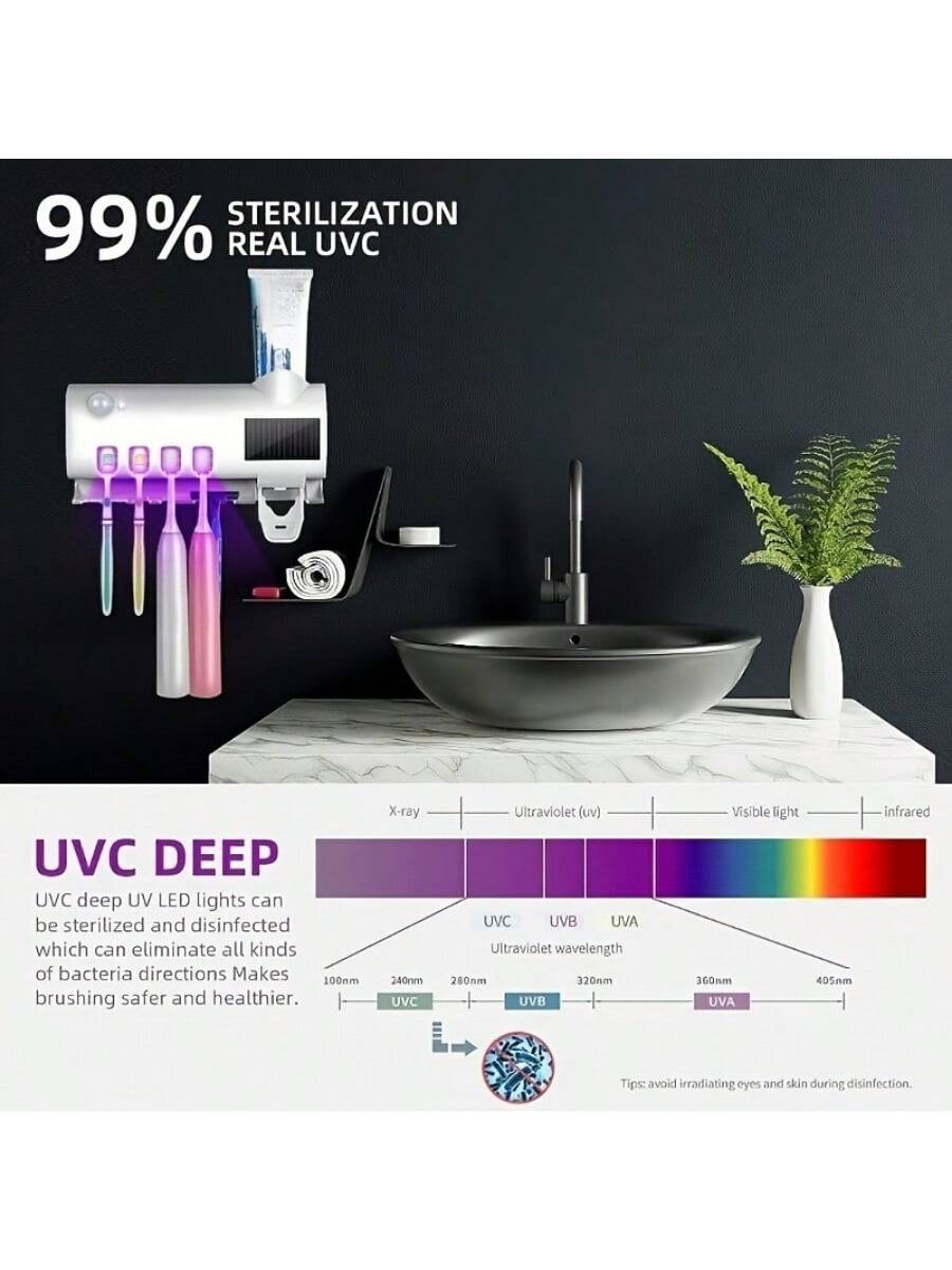 RAF قاعدة فرشاة أسنان معقمة بالأشعة فوق البنفسجية...